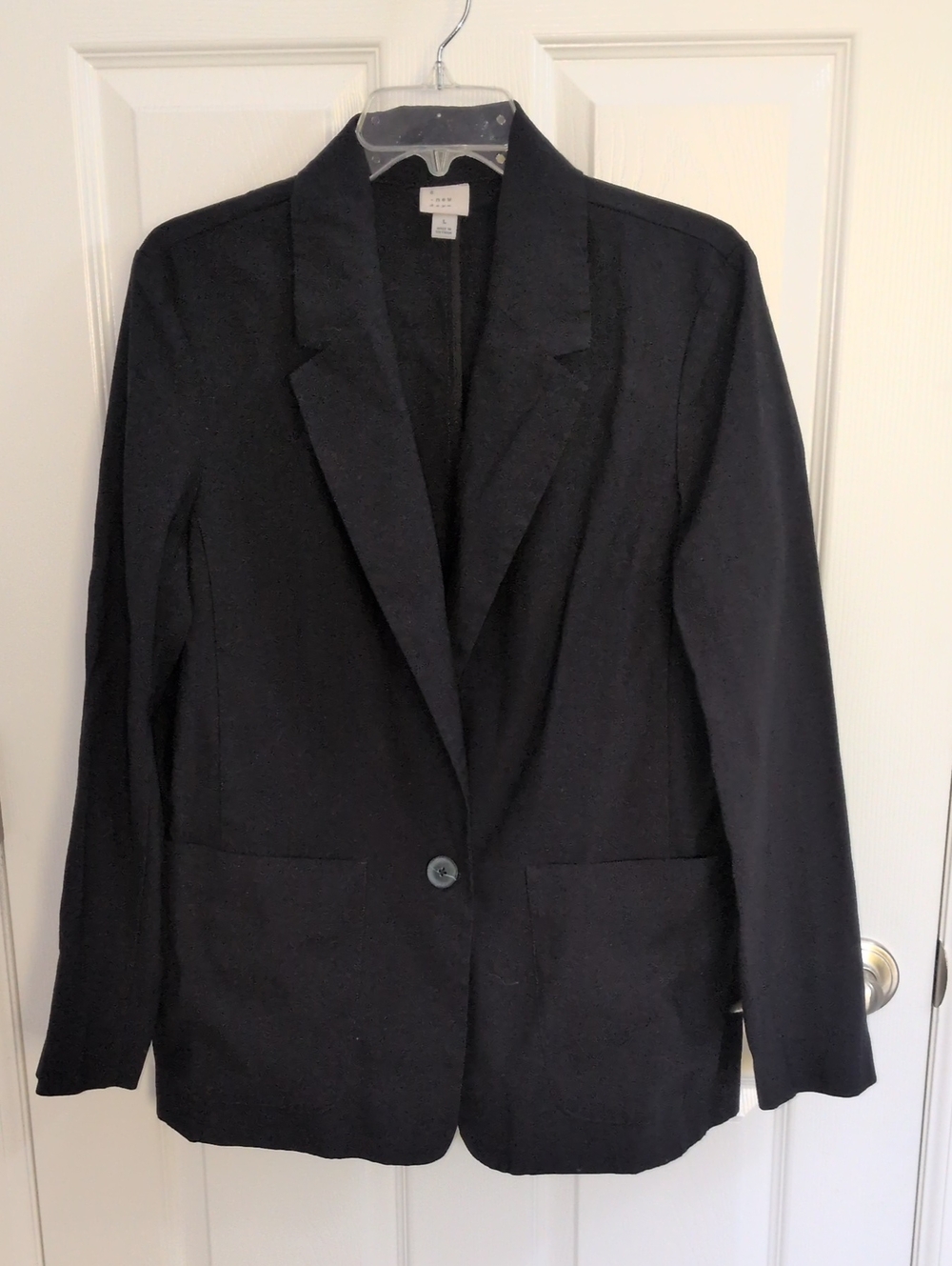 A New Day Black Single Button Blazer - L